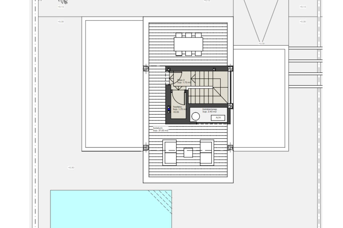 Obra nueva 2 Villas en La Torre en Pilar de la Horadada (Revista) plan 3