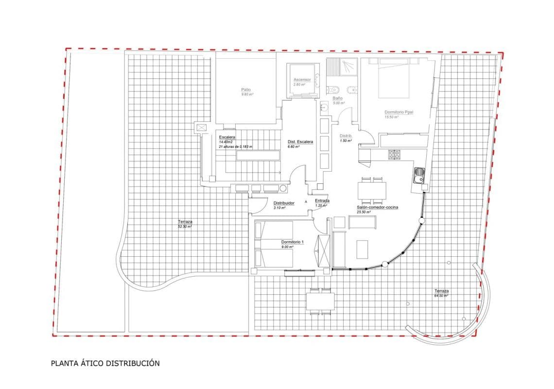Obra nueva 11 VIVIENDAS EN ALAMEDA PRINCIPAL en Málaga (Revista) plan 5