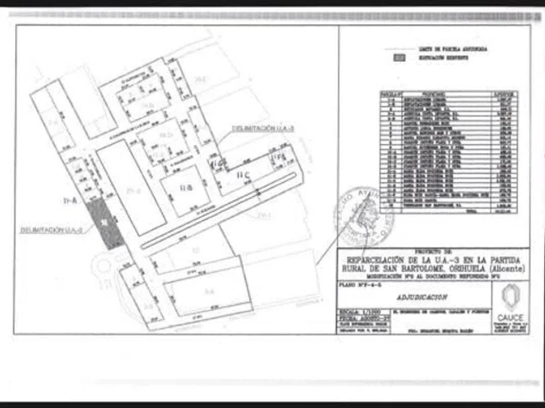 Terreno en venta en Orihuela, Alicante plan 1