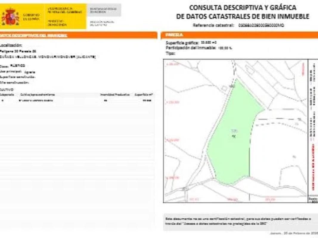 Terreno en venta en Monovar, Alicante plan 1
