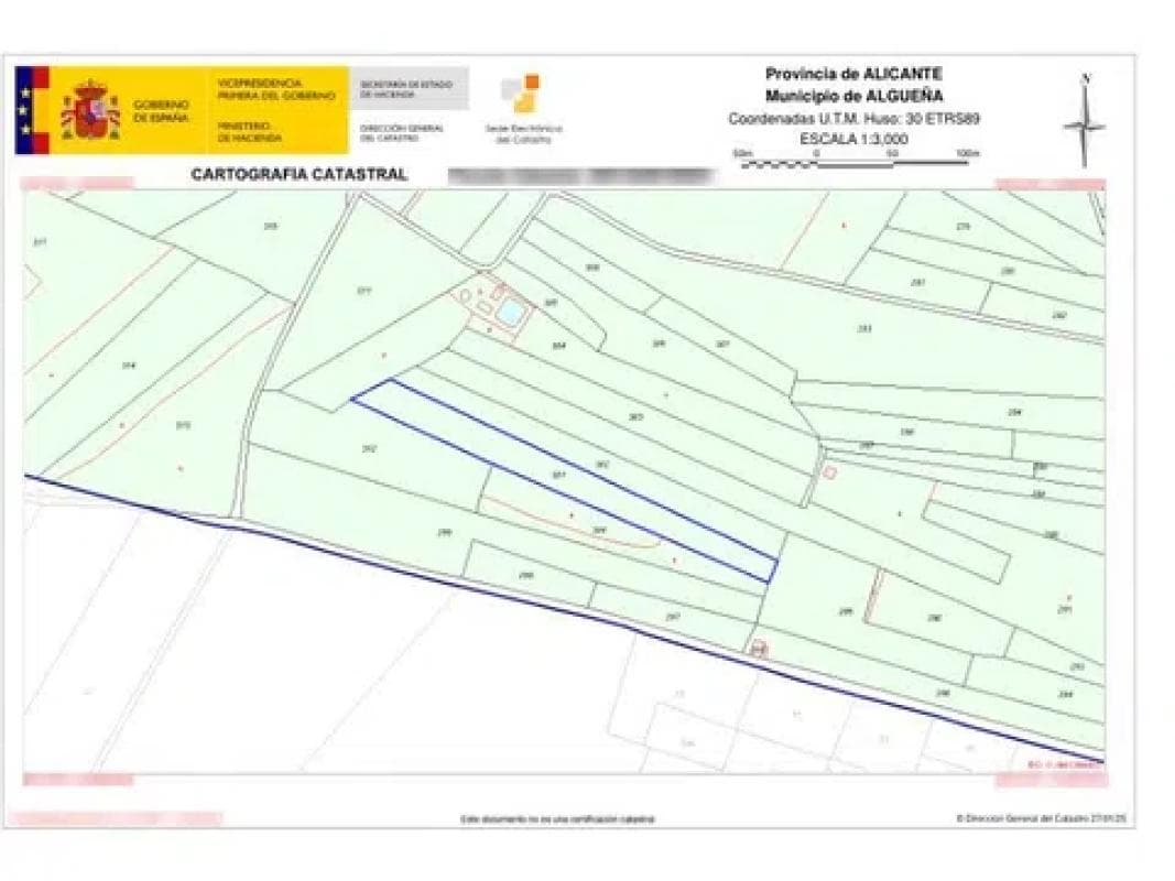 Terreno en venta en Hondón de las Nieves, Alicante plan 1