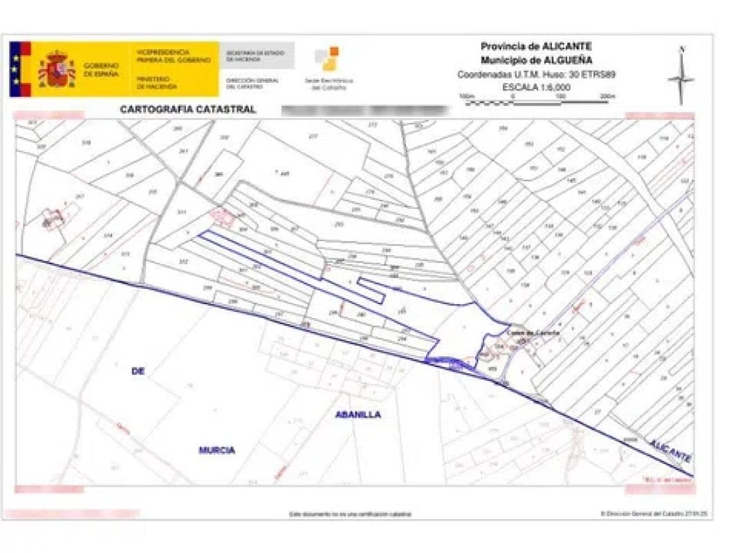 Terreno en venta en Hondón de las Nieves, Alicante plan 1