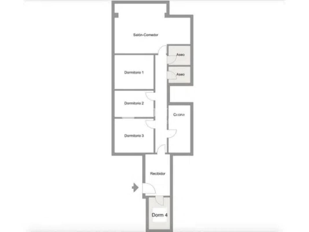 Venta de piso en Rambla de Méndez Núñez, Alicante / Alacant
plan 1