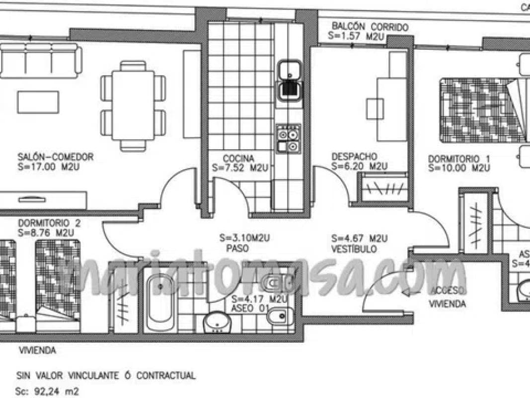Venta de piso en Calle de Álvarez Sereix, Alicante / Alacant
plan 1