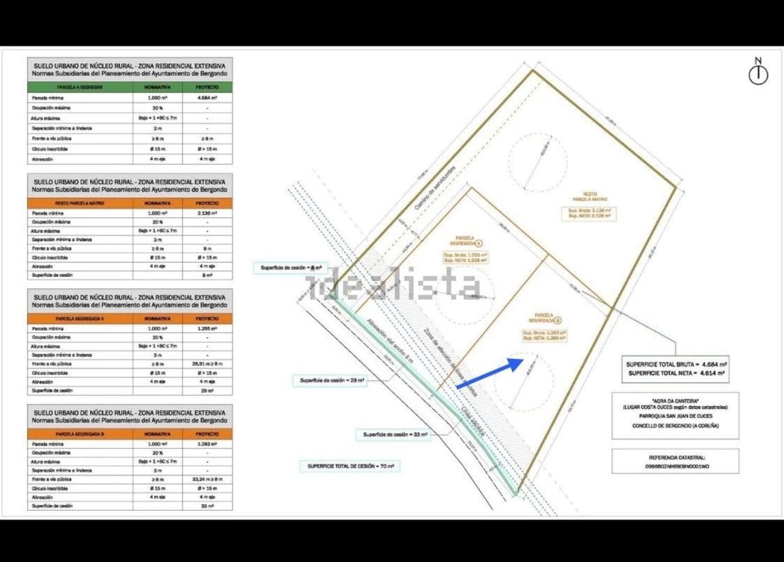 Terreno en venta en Bergondo, A Coruña plan 1