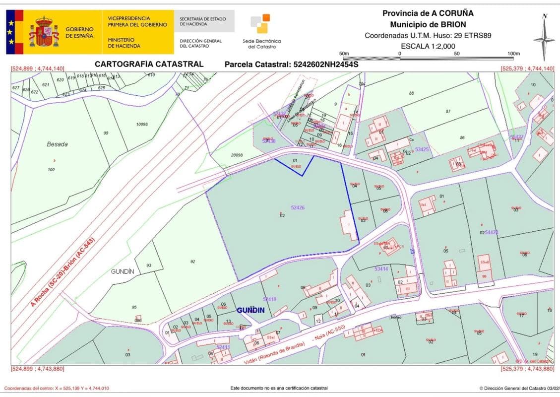 Terreno en venta en Brion, A Coruña plan 1