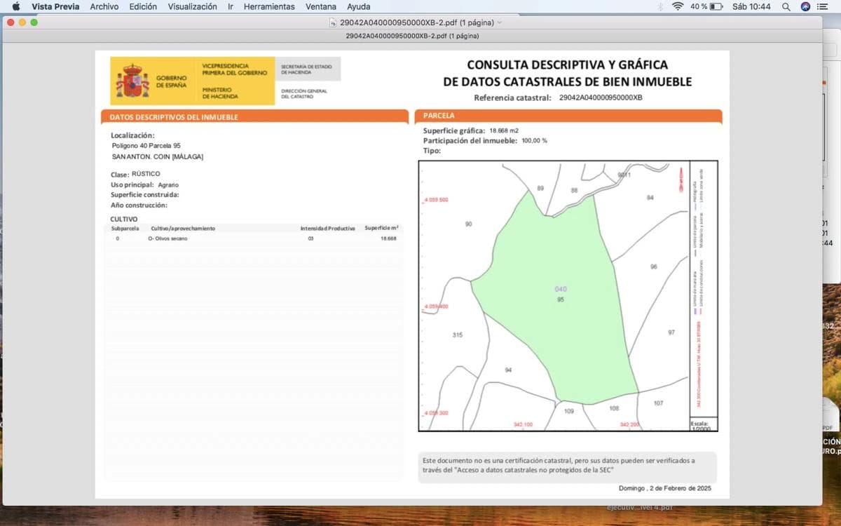 Terreno en venta en Coin, Malaga plan 1