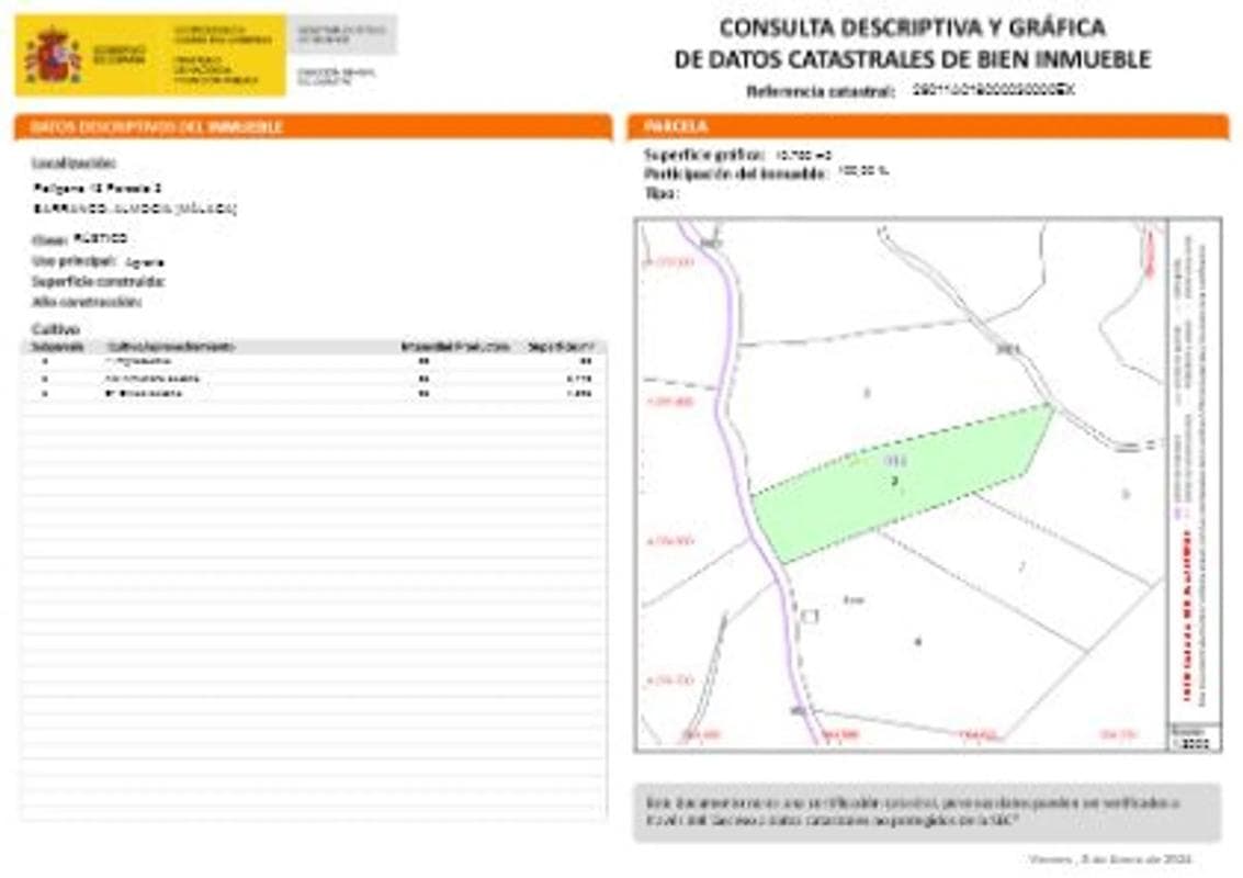 Terreno en venta en Almogía, Malaga plan 1