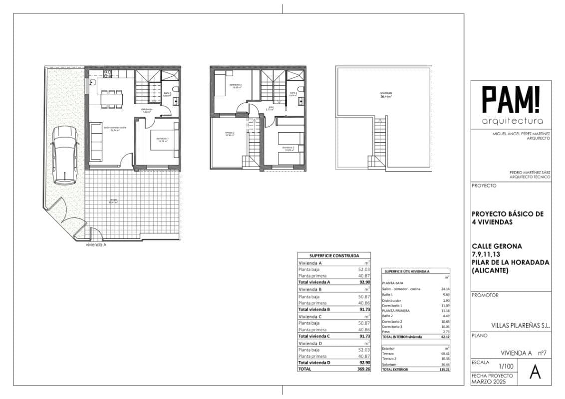 Venta de chalet adosado en , Pilar de la Horadada plan 1