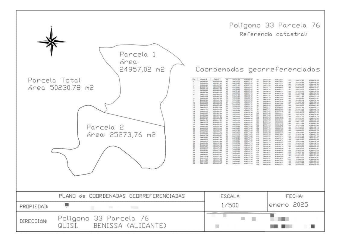 Terreno en venta en Benissa, Alicante plan 1