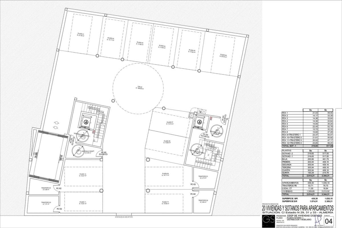 Obra nueva Edificio Aurora en Almería (Revista) plan 1