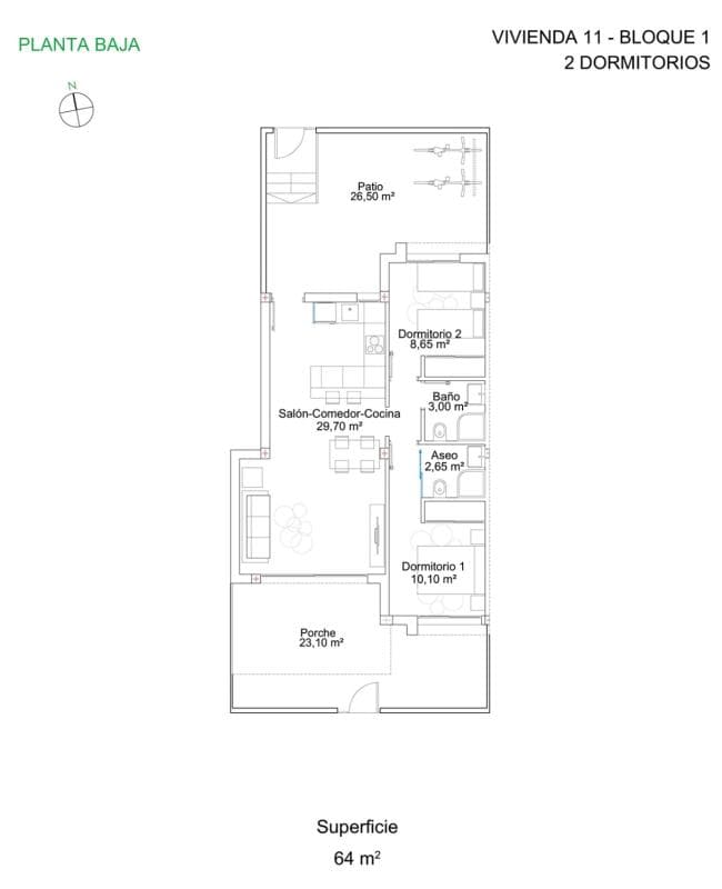 New construction Horizon Residencial in Orihuela plan 1