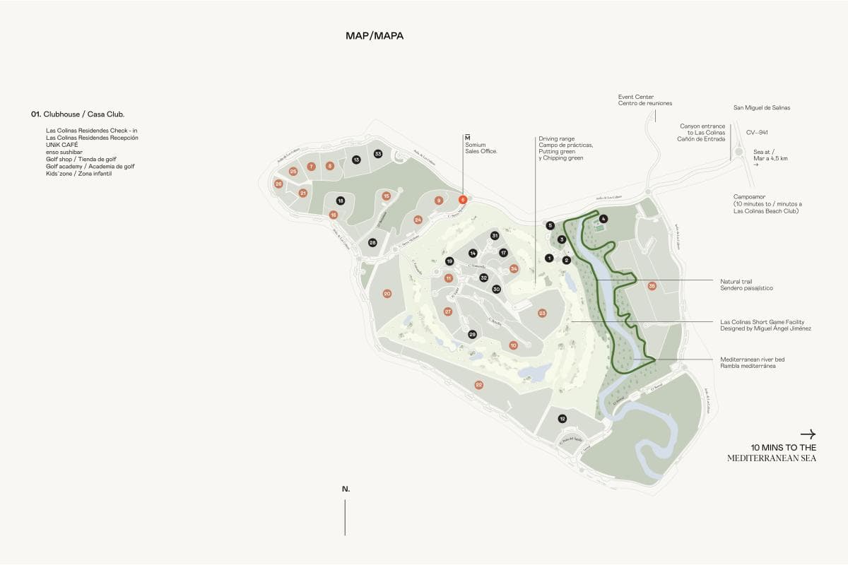 Obra nueva Las Mimosas Las Colinas en Orihuela (Revista) plan 1