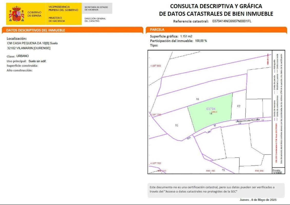Terreno en venta en Vilamarin, Ourense photo 5