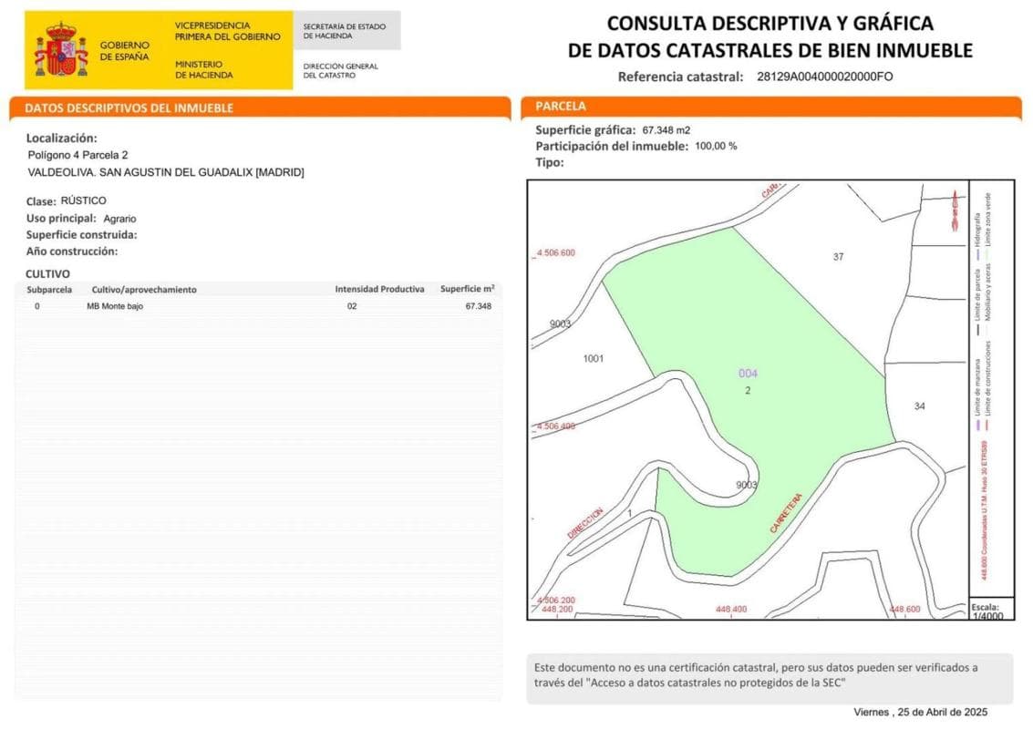 Terreno en venta en San Agustin de Guadalix, Madrid photo 3