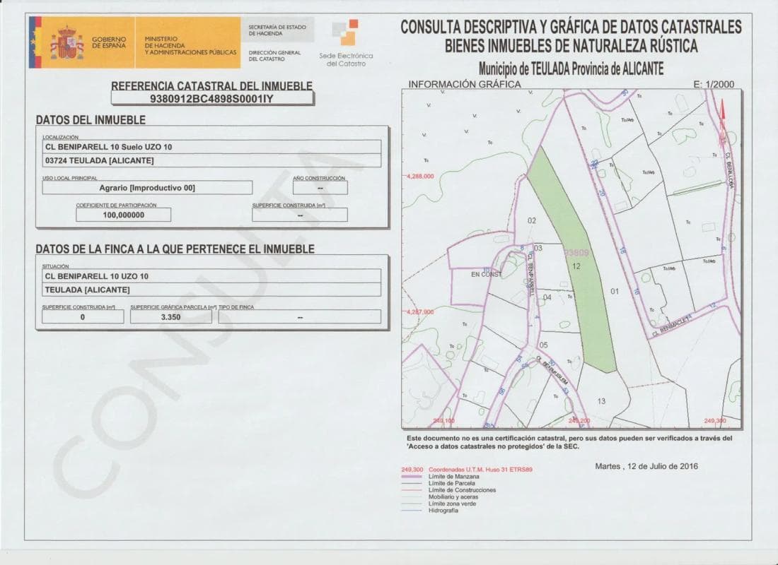 Terreno en venta en Moraira, Alicante photo 2