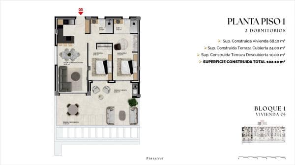 Продажа квартиры на Piso en Calle Mexico, 31, Balcón de Finestrat-Terra Marina, Finestrat, Финестрат
photo 1