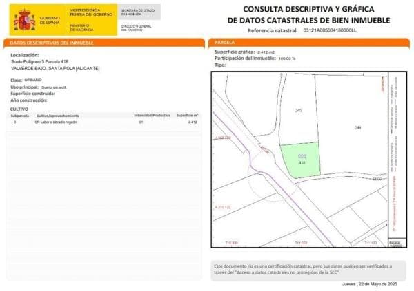 Terreno en Zona norte, Santa Pola thumbnail 1