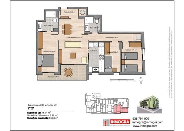 Venta de piso en Piso en Calle Primer Marques Franqueses, 2, L'Hostal - Lledoner, Granollers, Granollers
thumbnail 2