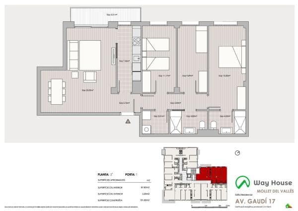 Sale of flat in Piso en Antonio Gaudí, 15, Can Pantiquet, Mollet del Vallès, Mollet del Vallès
photo 1