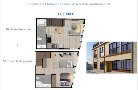 Dúplex en venta en calle de la Huerta, 91