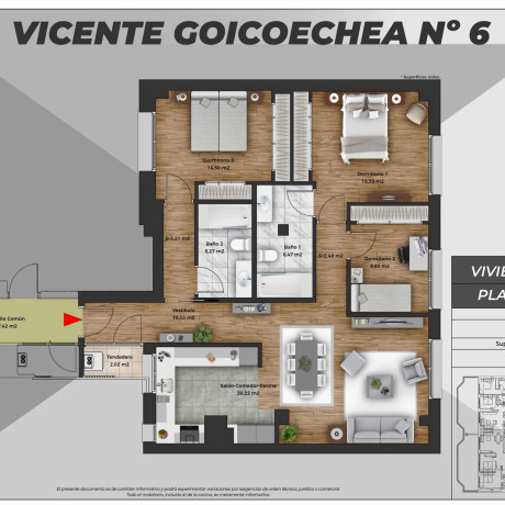 Piso en venta en calle Vicente Goicoechea Kalea , 6