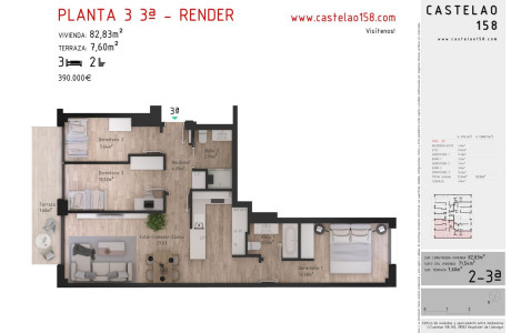 Piso en venta en calle Castelao, 158