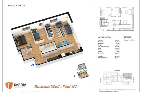 Dúplex en venta en calle Marti i Pujol , 607