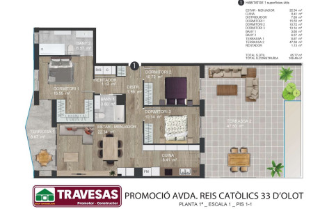 Piso en venta en avenida Reis Catòlics, 33