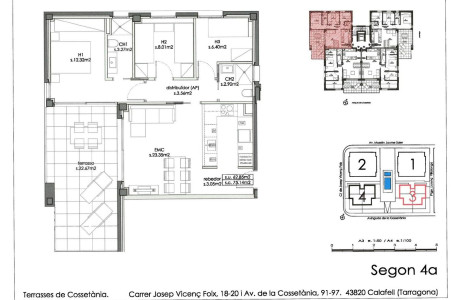 Piso en venta en avenida De Cossetania, 95