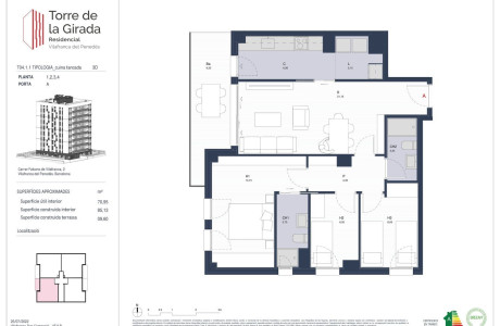 Piso en venta en calle dels falcons , 4