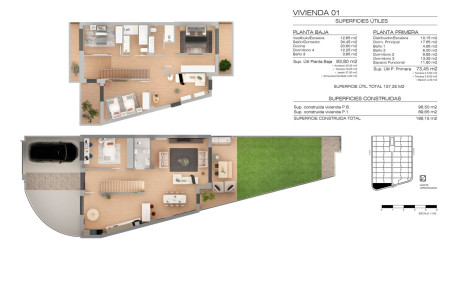 Chalet adosado en venta en calle Hecho & Canfranc s/n