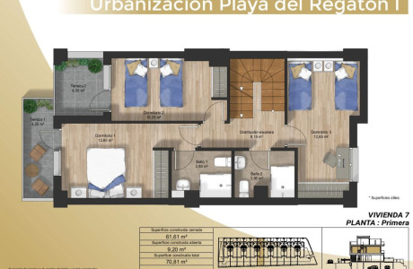 Chalet adosado en venta en avenida Derechos humanos, 3