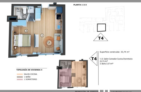 Estudio en venta en calle Venezuela 38 esq. calle Gravina s/n