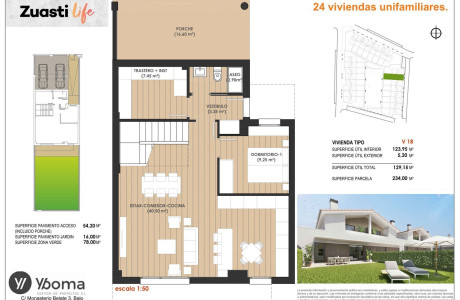 Chalet adosado en venta en avenida Concejo de Iza s/n