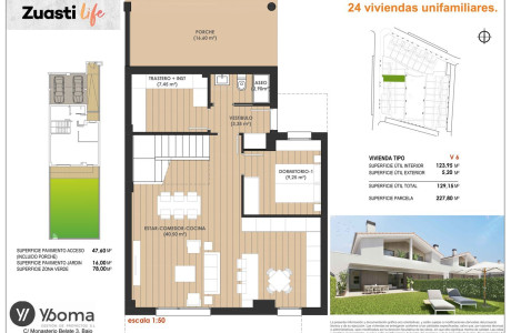 Chalet adosado en venta en avenida Concejo de Iza s/n