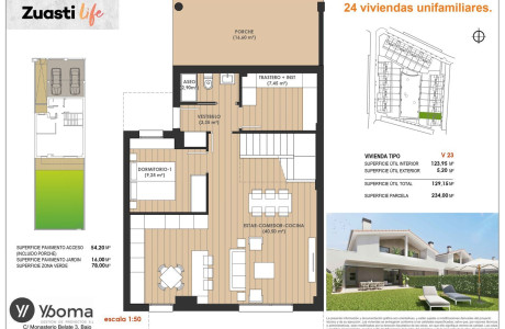 Chalet adosado en venta en avenida Concejo de Iza s/n