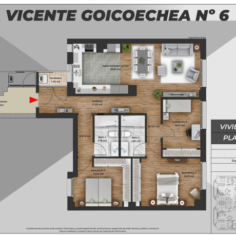 Piso en venta en calle Vicente Goicoechea Kalea , 6