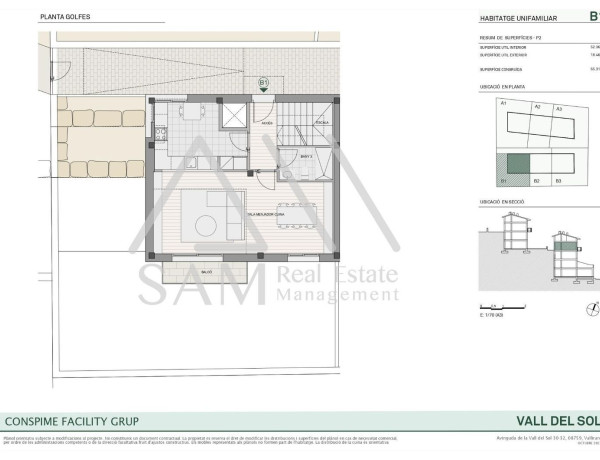 Chalet adosado en venta en avenida Vall del Sol