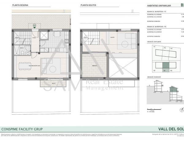 Chalet adosado en venta en avenida Vall del Sol