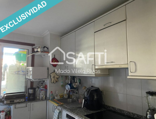 SAFTI VENDE PISO DE TRES HABITACIONES EN UNA QUINTA PLANTA CON ASCENSOR, GARAJE Y TRASTERO. EN AVD. DA FLORIDA EN VIGO.