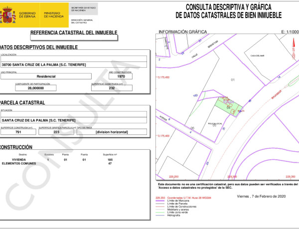 Flat For sell in Santa Cruz De La Palma in Santa Cruz de Tenerife 