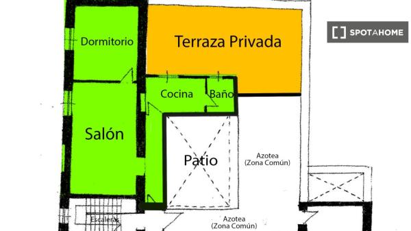 Apartamento entero de 1 dormitorio en Cádiz