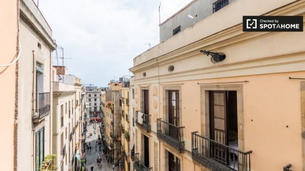 Habitación soleada en apartamento de 5 dormitorios en Barri Gòtic, Barcelona