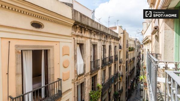 Habitación soleada en apartamento de 5 dormitorios en Barri Gòtic, Barcelona