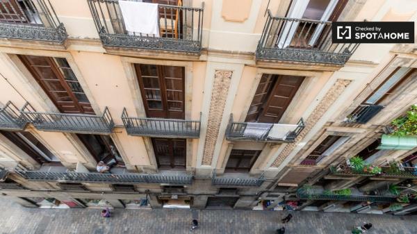 Habitación soleada en apartamento de 5 dormitorios en Barri Gòtic, Barcelona