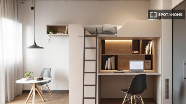 Estudio en alquiler en una residencia en Barcelona