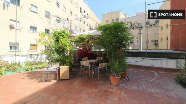 Habitación en piso compartido en barcelona.