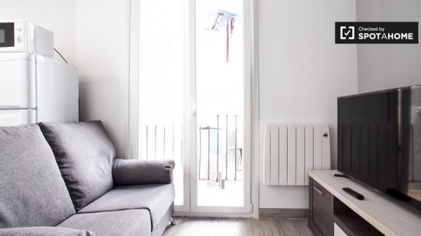 Chambre meublée dans un appartement de 3 chambres à coucher à Indautxu, Bilbao