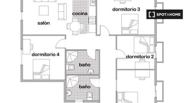 Habitación en piso compartido en Alicante